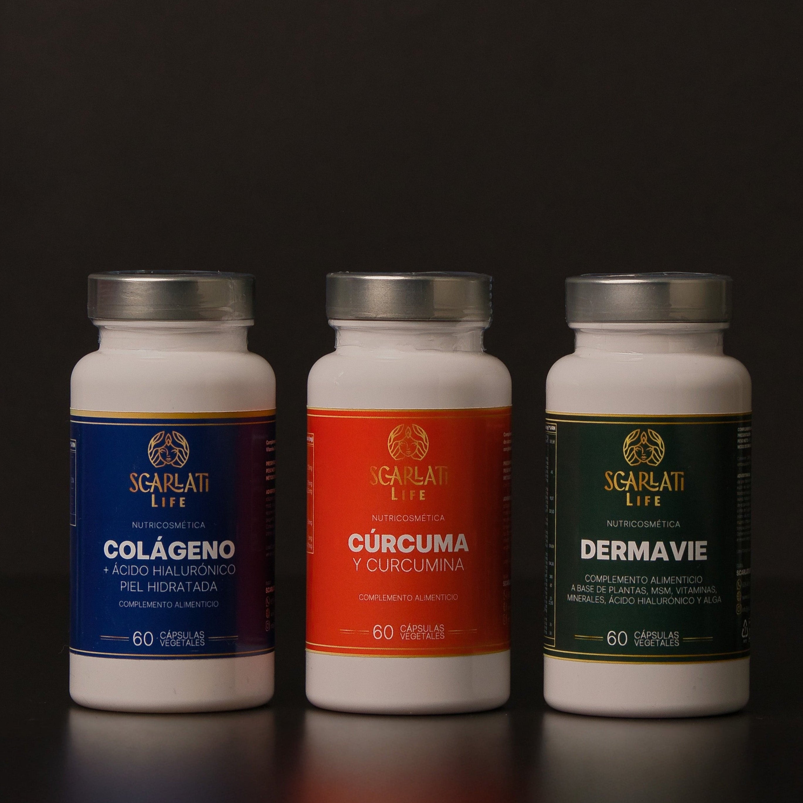 Pack Triple Acción Anti-edad & Bienestar - Dermavie + Colágeno + Cúrcuma